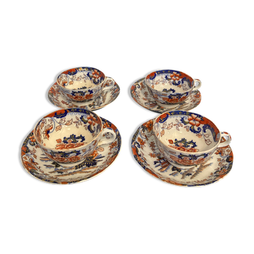 Set 4 tasses et soucoupes Minton Amherst 824