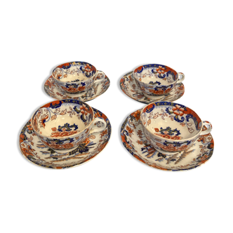 Set 4 cups and saucers Minton Amherst 824