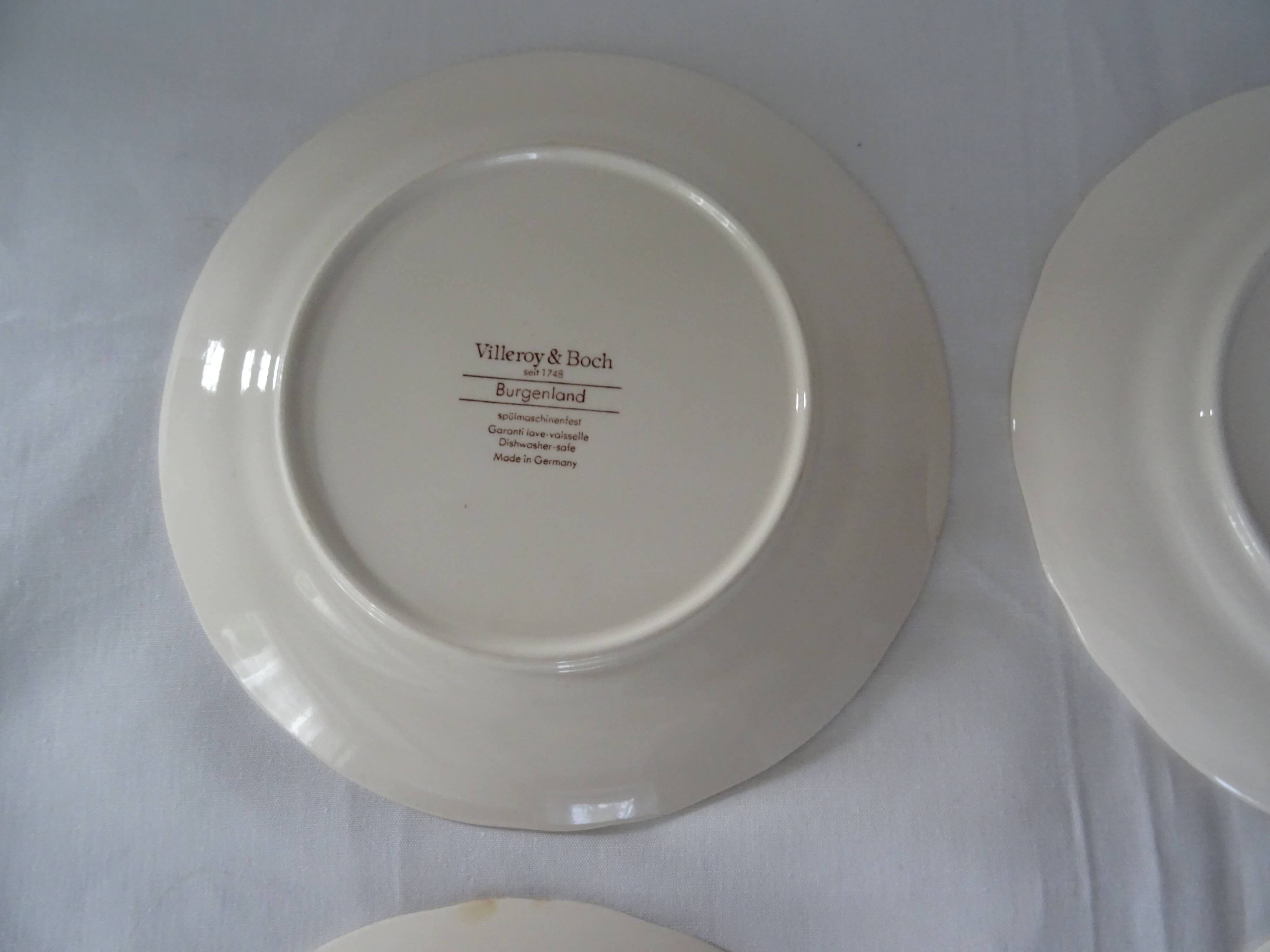 4 plates old faience 506 112 villeroy boch burgenland blue