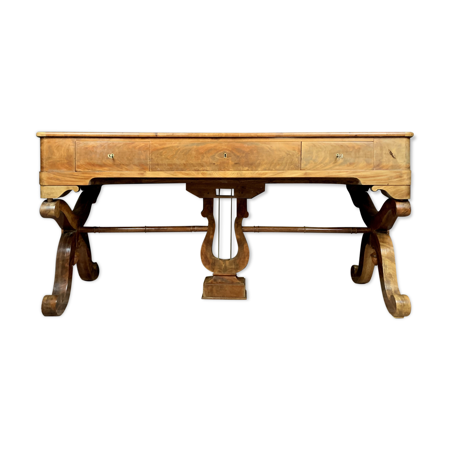 Magnific desk minister charles x era in light wood