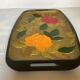 Plateau fleurs multicolores