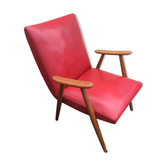 Fauteuil vintage rouge