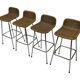 Set of 4 vintage bar stools Dirk van Sliedregt Rohe Noordwolde 1960's