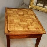 Coffee Table with Old Parquet Top