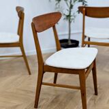 1 set of 3 vintage retro chairs by Farstrup
