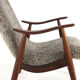 Mid century modern Armchair brown doodle (1) - total restoration - unique