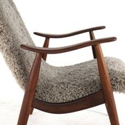 Fauteuil moderne du milieu du siècle en doodle marron (1) - restauration totale - unique
