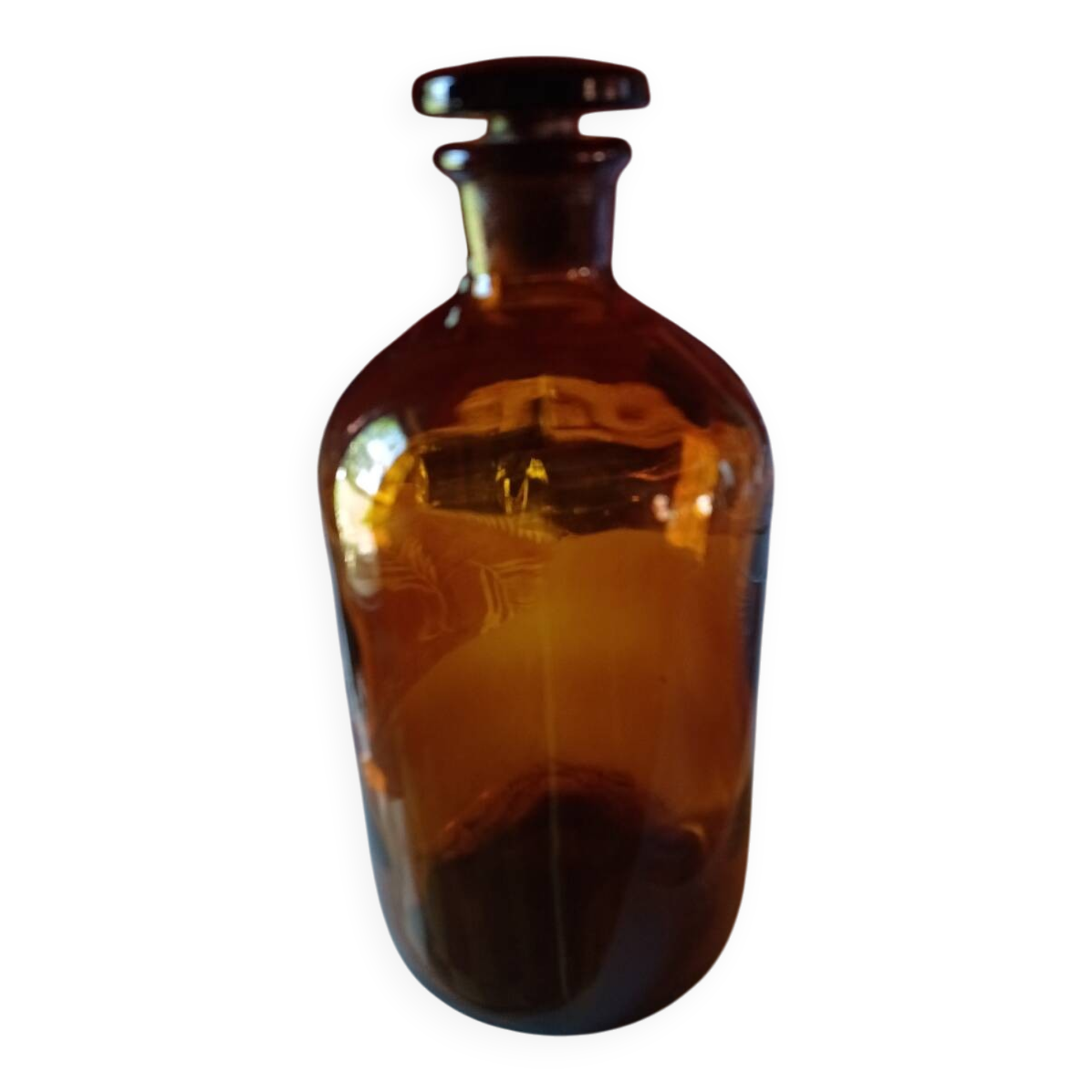 Amber apothecary bottle