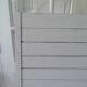 Headboard of 160 made with aged wood in pearl grey patina.