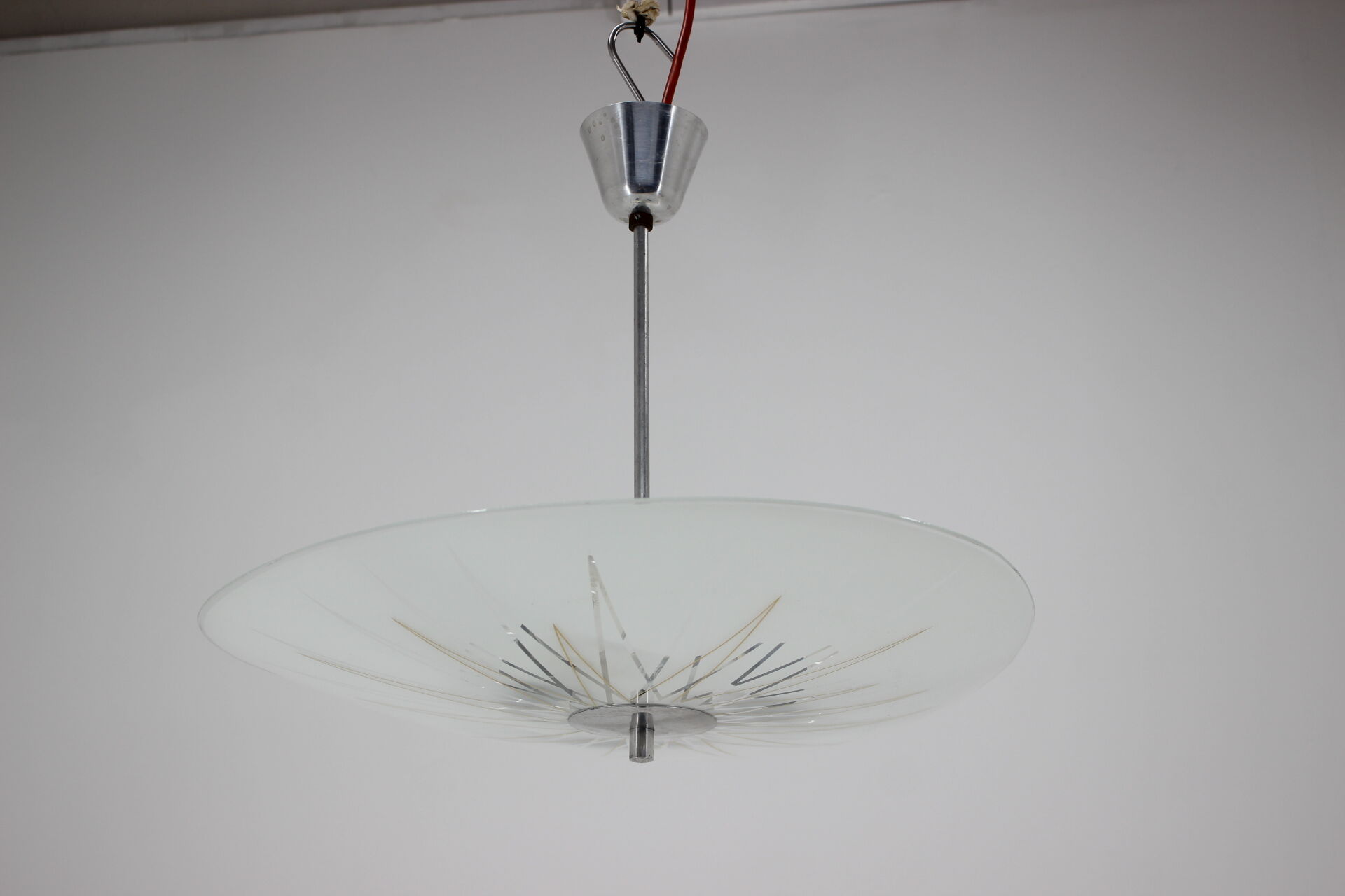 Mid-century Glass Pendant/  Inva Litoměřice,1970‘s.