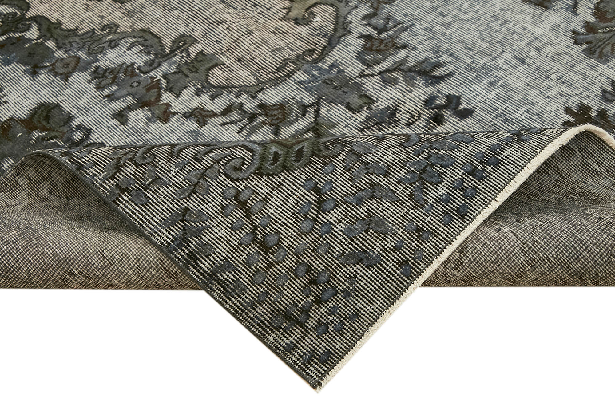 Handmade contemporary oriental 1970s 168 cm x 260 cm grey carpet