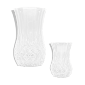 Duo de vases à facettes en cristal d’Arques