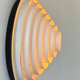 Vintage Falkenbergs wall lamp, black and white metal, Sweden 1960s