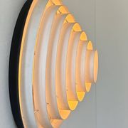 Vintage Falkenbergs wall lamp, black and white metal, Sweden 1960s