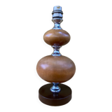 Lamp foot in wood and metal, 70s