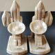 Mexican Bookends in Sombrero/Dozing Against Cactus. Made of onyx.