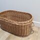 Vintage wicker rattan laundry basket