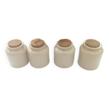 Set of 4 stoneware pots