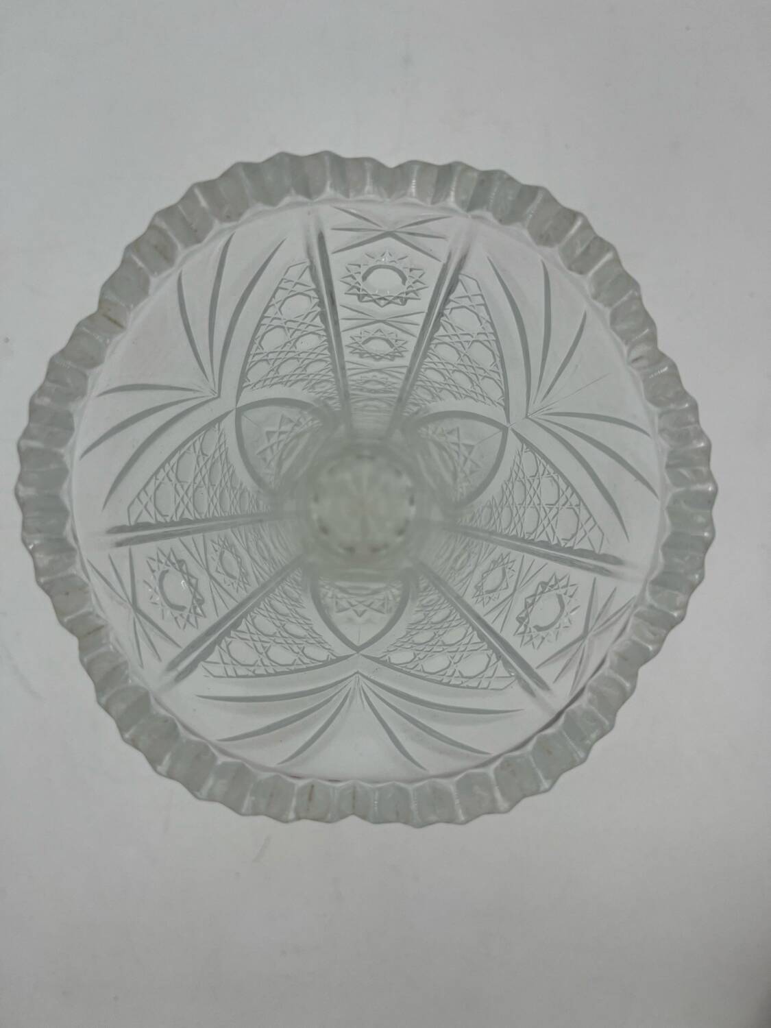 Large cut Bohemian crystal vase