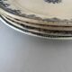 Lot 4 assiettes plate terre de fer bleu faïence ancienne - terre de fe