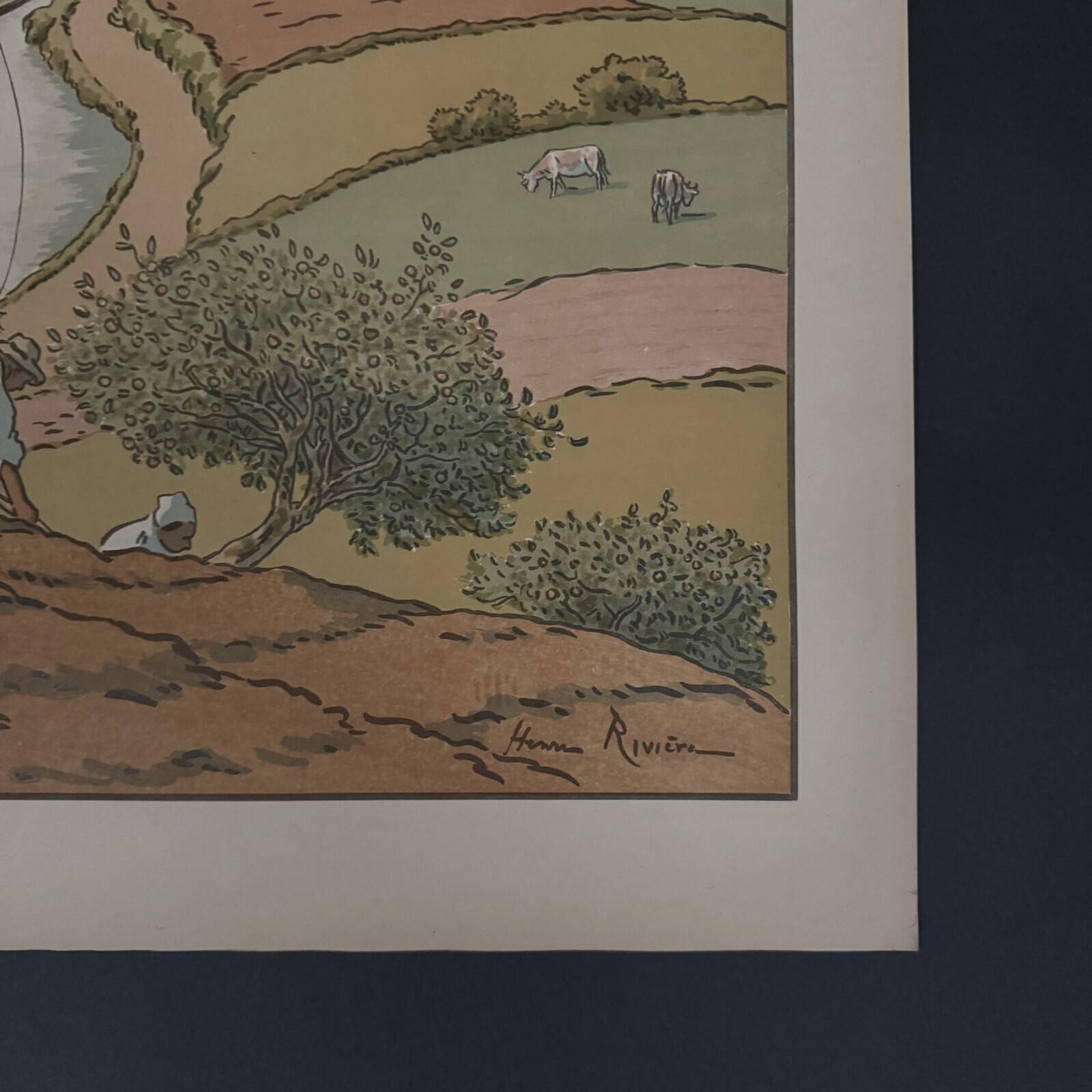Lithographie par Henri Rivière Les Aspects de la Nature - Le Fleuve