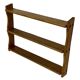 Étagère murale vintage en bois massif avec 3 étagères Étagère en chêne des années 70