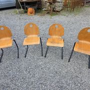 4 vintage school chairs from the 70s