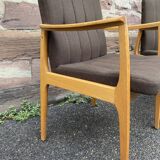 Paire de fauteuils chaises scandinave lounge années 60 fröscher kg