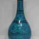Islamic ceramic vase with turquoise background