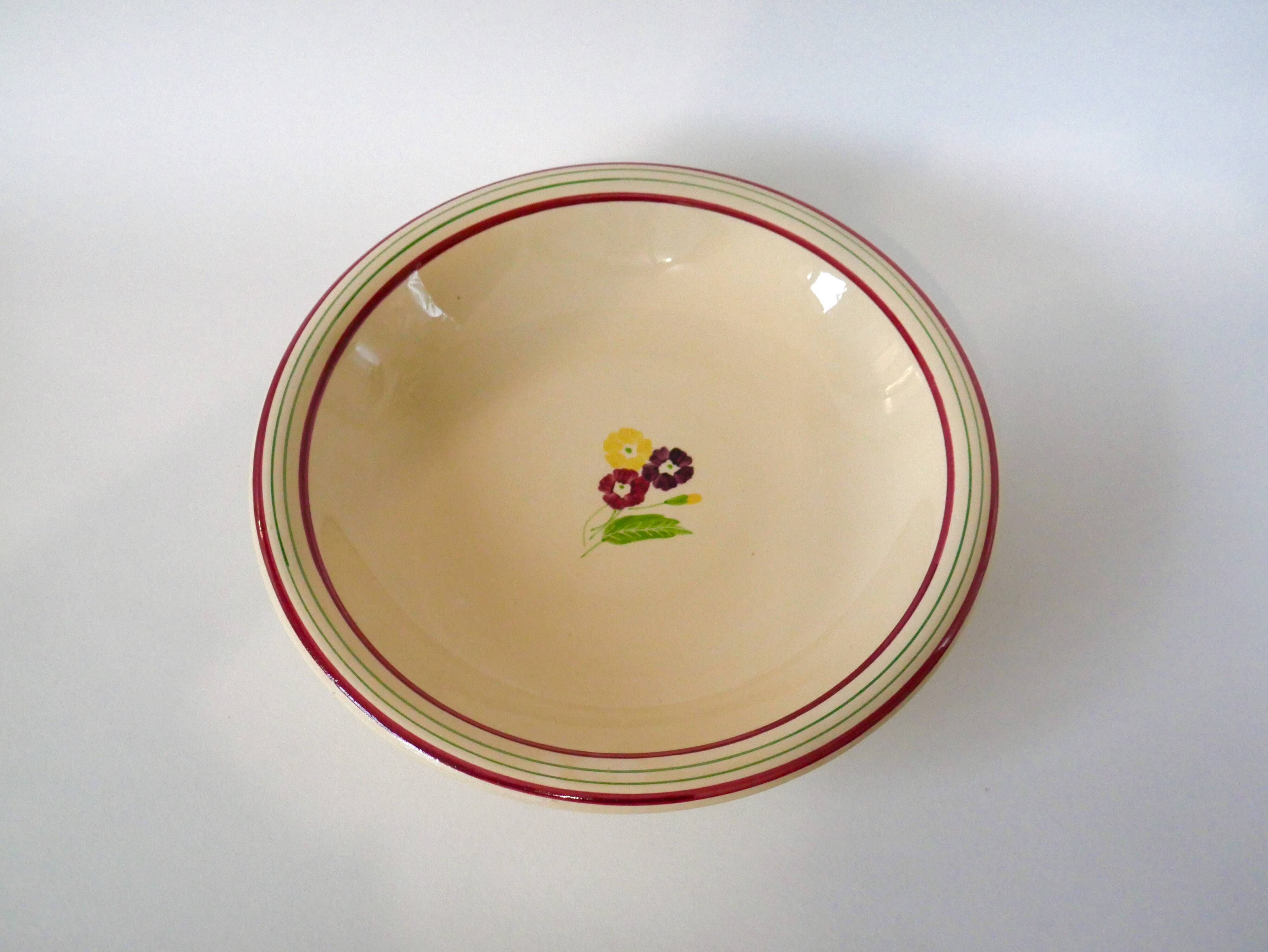 floral hollow dish Gien 1950
