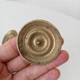 Pair of antique Empire furniture knobs in bronze from the 19th century.