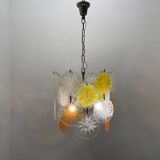 Murano Glass Disc Snowflake Chandelier 1960’s