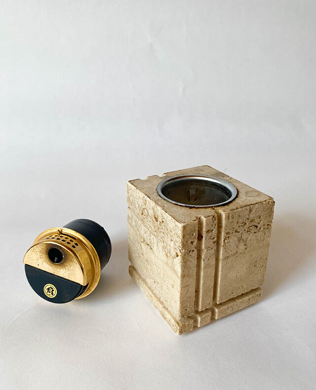 Travertine table lighter