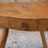 Brutalist wooden chair