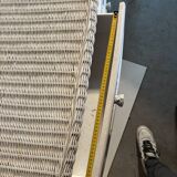 Vintage 6-drawer white woven rattan chest of drawers