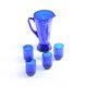 Vintage set of 5 glasses and a pitcher, Czechoslovakia 1960s