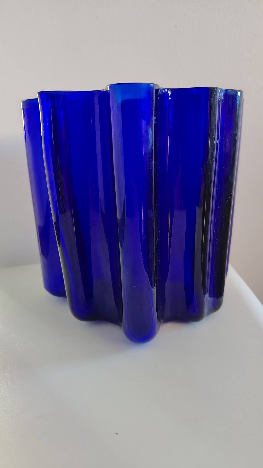 Cobalt blue glass vase, Denmark