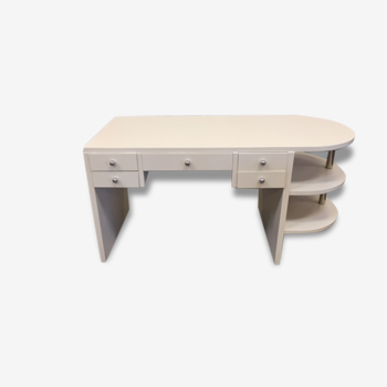 White art-deco desk