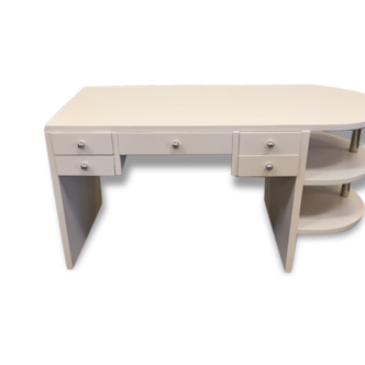 White art-deco desk