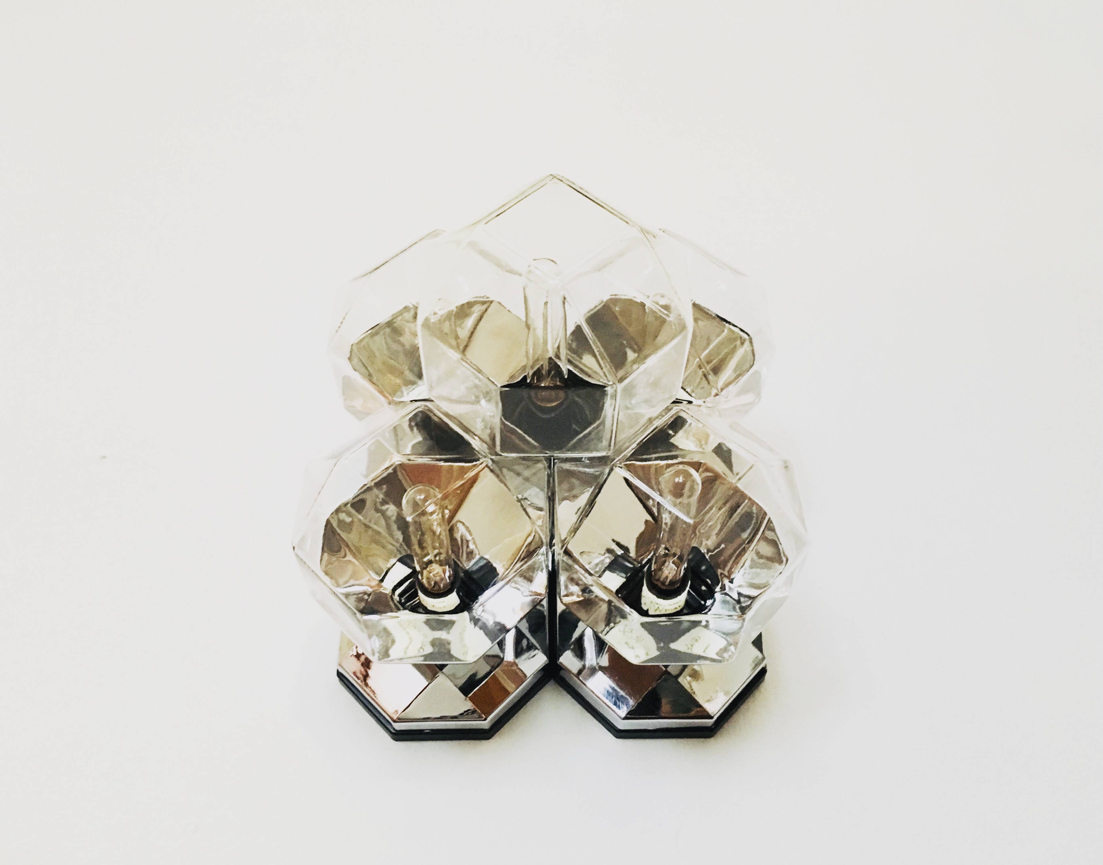 1 of 2 1970s Modular Flush Lamps by Motoko Ishii for Staff