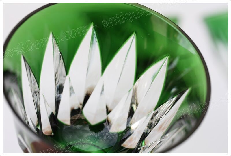 Series of 3 wine glasses from the Rhine Roemer St Louis Crystal model Provence