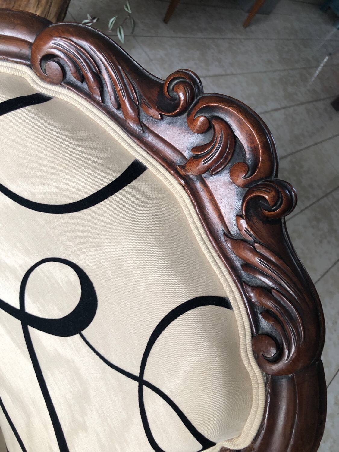 Napoleon 3 Style armchair / fireside chair in mahogany