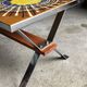 Ceramic coffee table and chrome and wood legs, Juliette Belarti, 1960