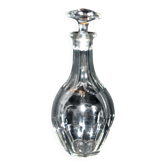 Carafe ancienne Malmaison en cristal taillé à côte plate Harcourt 21cm