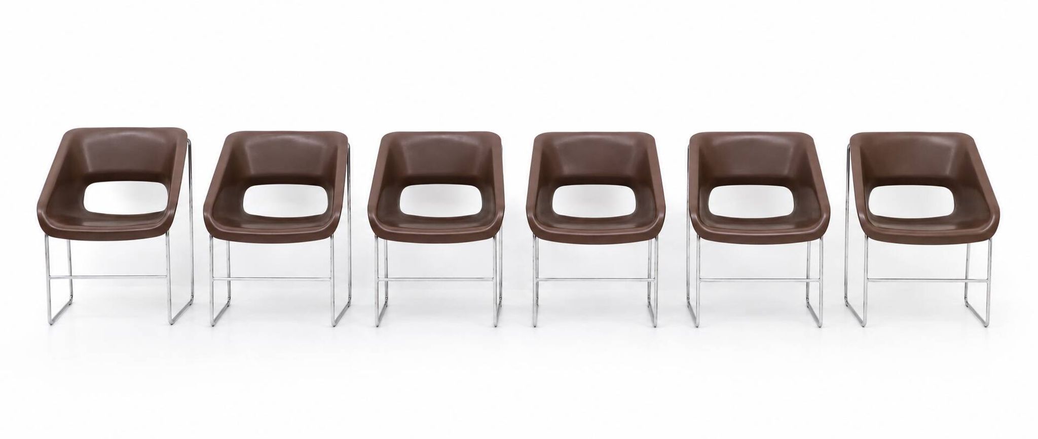 Set of 6 "Lotus Series" armchairs by Paul Boulva-Artopex, Canada - 1970