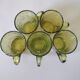 Pitcher and glasses in bubbled blown glass dlg Biot