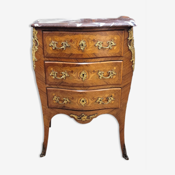 Commode louis xv style wood and marble