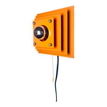 Pyramid Layered Wall Lamp In Orange By Hustadt Leuchten, Germany 1960S