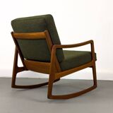 Danish Teak Rocking Chair by Ole Wanscher for France & Son, 1960s