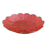 Pocket, cup, in red capiz mother-of-pearl and brass 1970